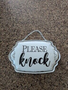 4/$45 - Please Knock / Come On In Decorative Metal Sign